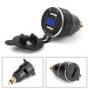 BMW Motorbike EU Plug Generic Motorcycle Dual USB Charger DIN Socket Voltmeter