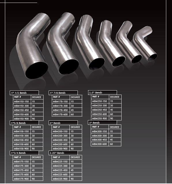 XForce Mandrel Bend - 2.25in Bend, 90 Degree, Mild Steel