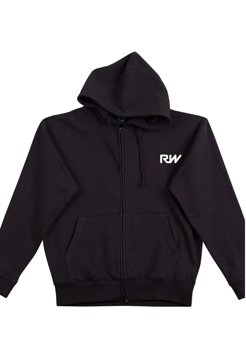Raceworks Black/White Zip Up Hoodie