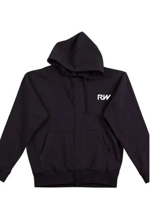 Raceworks Black/White Zip Up Hoodie - Large