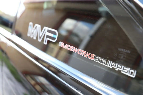Raceworks Equipped Sticker - 200mm x 12mm