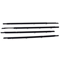 4 Pcs Weather Strip Outside Window Moulding Trim Seal Belt Fit For Honda Accord Sedan Only 2008-2013