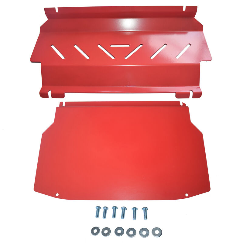 Red Bash Plate Set Fit For Mitsubishi Pajero NS NT NW NX Underbody Guard 2006-2022