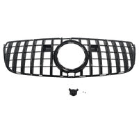 Gloss Black Front Bumper Grille Fit For Mercedes-Benz GLS-Class X166 &amp; GLS63 AMG 2016-2019