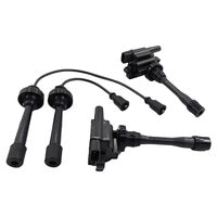 Ignition Coils Spark Plug Leads Service Kit Fit For Mitsubishi Lancer CE CG CH Outlander ZE 4 Cylinder 16V