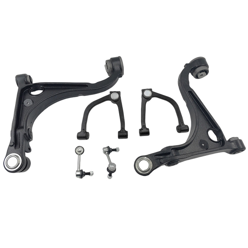 Set Of 6  Front Upper Lower Control Arms & Sway Bar Links Fit For Ford Falcon AU2 BA BF XR6 XR8