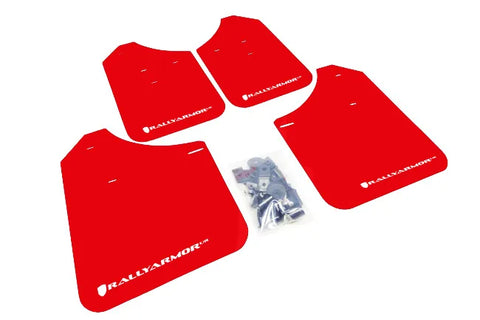 Rally Armor UR Rally Mud Flap (WRX/STi 01-07) Red/White Logo — fits Subaru Impreza