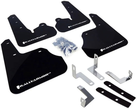 Rally Armor UR Rally Mud Flap (Impreza 12-14) Black/White Logo — fits Subaru Impreza