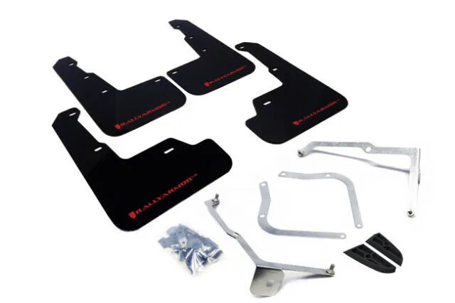 Rally Armor UR Rally Mud Flap (WRX/STi 2015+ Sedan) Black/Red Logo