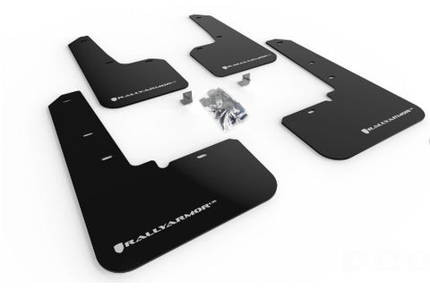 Rally Armor UR Rally Mud Flap (Outback 2020-2024) Black/White Logo — fits Subaru Outback