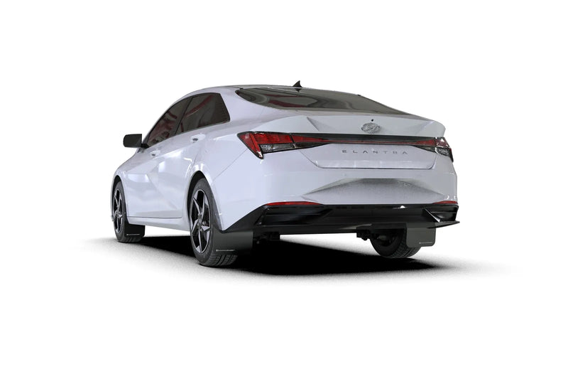 Rally Armor Black Mud Flap (Elantra 21-23) - White Logo — fits Hyundai Elantra