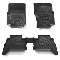 3D TPE Floor Mats Liners For VW Amarok Dual Cab 2010-2020 Matt Black