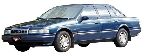 Manta Performance Single 2.5in Full System with Extractors Aluminised Steel - Medium (Fairlane/LTD 88-02) — fits Fo...