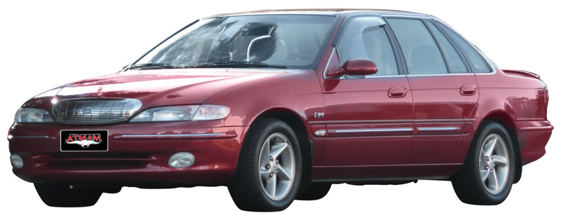 Manta Performance Single 2.5in Full System with Extractors Aluminised Steel - Medium (Fairlane/LTD 03-07) — fits Fo...