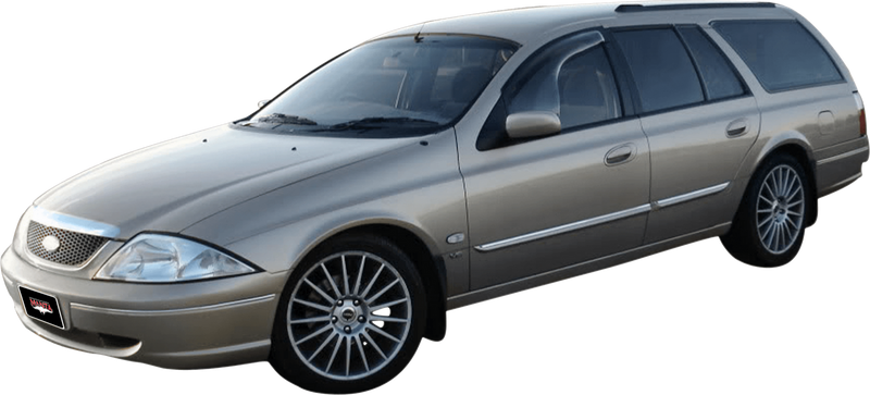 Manta Performance Single 2.5in Full System with Extractors Aluminised Steel - Medium (Falcon AU 98-02) — fits Ford...