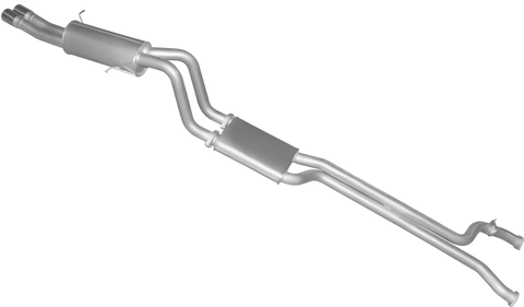 Manta Performance Dual 2.5in Full System with Extractors Aluminised Steel - Medium (Falcon AU 98-02)