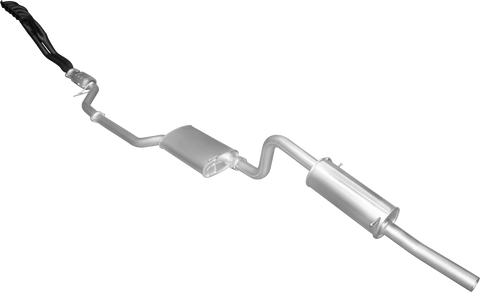 Manta Performance Single 2.5in Full System with Extractors Aluminised Steel - Medium (Falcon BA/BF 02-08) — fits Fo... (image