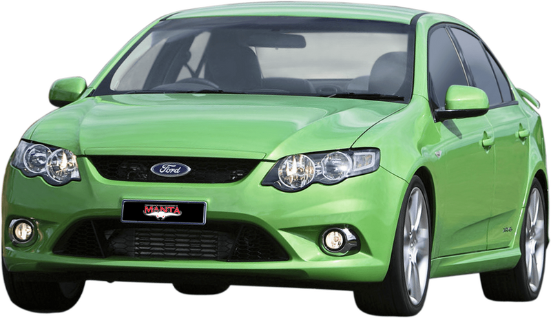 Manta Performance Dual 2.5in Full System Turbo Back Aluminised Steel - Medium (Falcon FG 08-16) — fits Ford Falcon