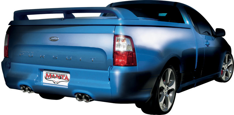 Manta Performance Dual 2.5in Full System with Extractors Aluminised Steel - Medium (Falcon FG 08-16) — fits Ford Fa...