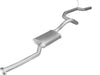 Manta Performance Single 2.5in Full System with Extractors Aluminised Steel - Medium (Fairlane/LTD 03-07) — fits Fo... (image