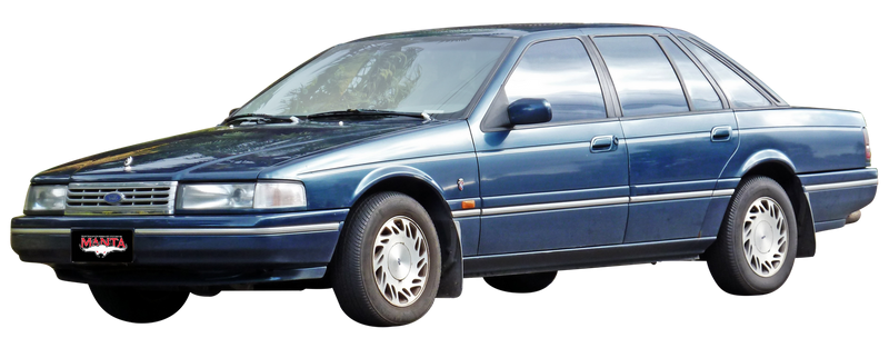 Manta Performance Single 2.5in Full System with Extractors Aluminised Steel - Medium (Fairlane/LTD 91-05) — fits Fo...