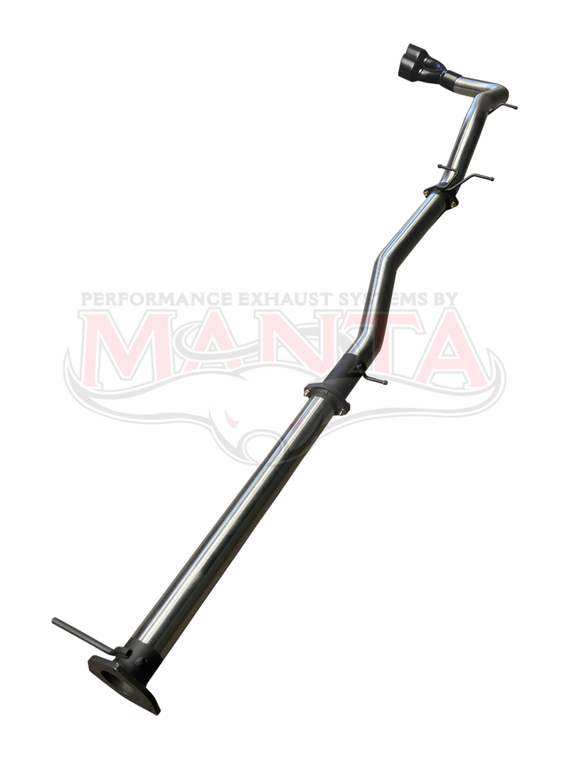 Manta Performance 3in DPF Back Without Mufflers,Twin Black Tip Side Exit (Next Gen T6.2 Ranger V6)