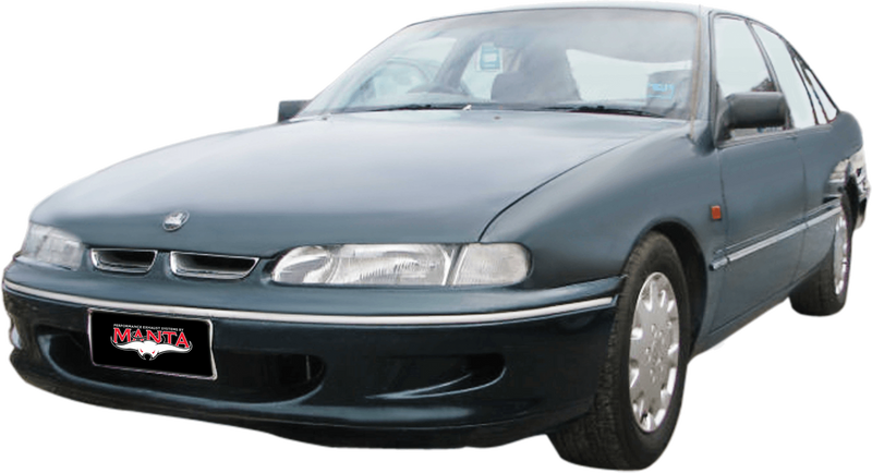 Manta Performance Single 2.5in Full System with Extractors Aluminised Steel - Medium (Commodore 91-95) — fits Holde...