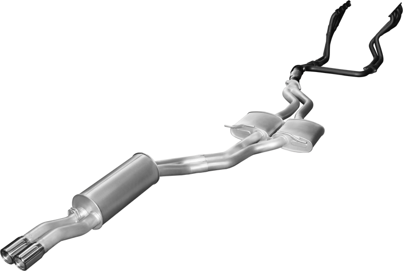 Manta Performance Single 2.5in Full System with Extractors Aluminised Steel - Medium (Commodore 91-97)