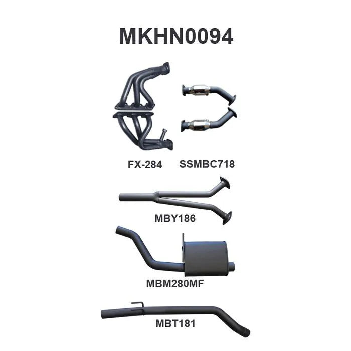 Manta Performance 2.5in Exhaust with Extractors Muffler/Tailpipe (Commodore VZ 04-06) — fits Holden Commodore