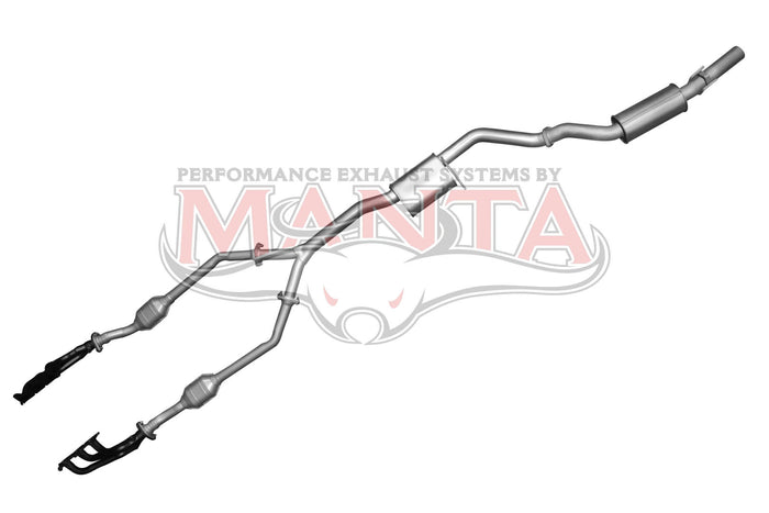 Manta Performance 3in Exhaust with Extractors Muffler/Muffler (Commodore VZ 04-06) — fits Holden Commodore