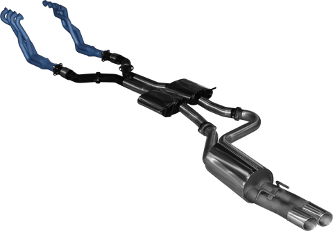 Manta Performance Dual 2.5in Full System with Extractors Aluminised Steel - Quiet (Monaro 01-04) — fits Holden Monaro (image 