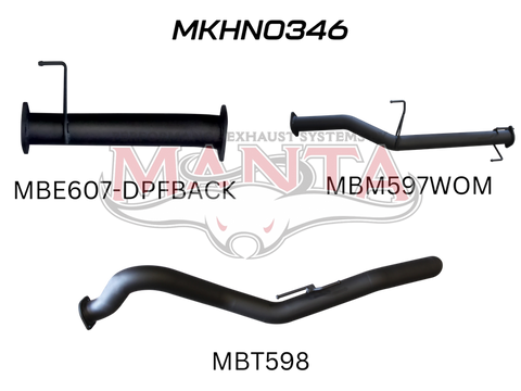 Manta Performance 3in DPF Back Exhaust (Colorado RG 12-16) — fits Holden Colorado