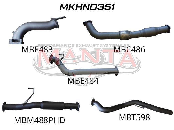 Manta Performance Non CR with Cat & with Hotdog (Rodeo RA 03-08) — fits Holden Rodeo