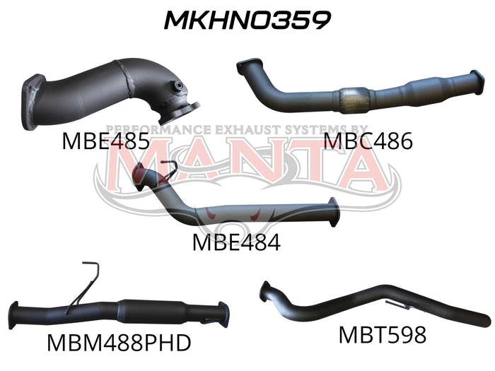 Manta Performance CRD with Cat & with Hotdog (Rodeo RA 03-08) — fits Holden Rodeo