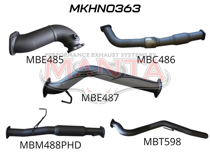 Manta Performance CRD with Cat & with Hotdog (Rodeo RA 03-08) — fits Holden Rodeo