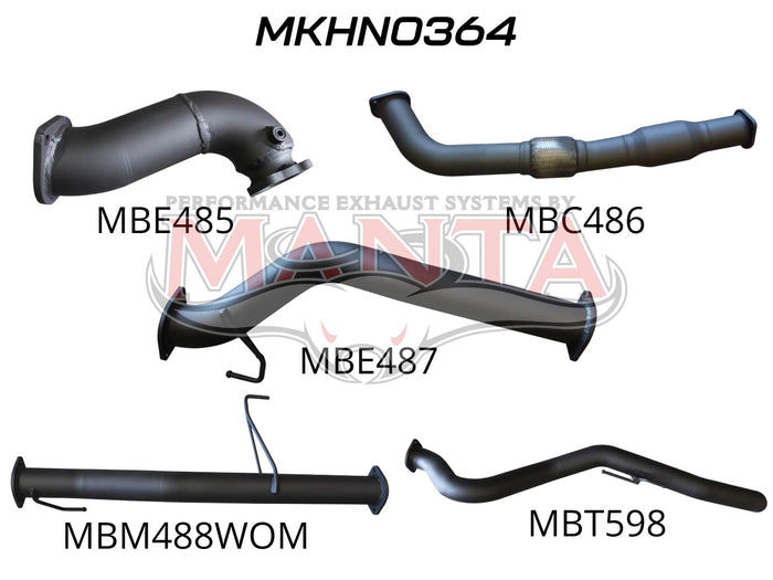 Manta Performance CRD with Cat & without Muffler (Rodeo RA 03-08) — fits Holden Rodeo