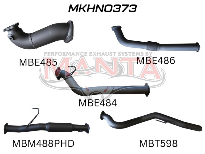 Manta Performance Exhaust Full System without Cat & with Hotdog (Colorado RC 08-10) — fits Holden Colorado