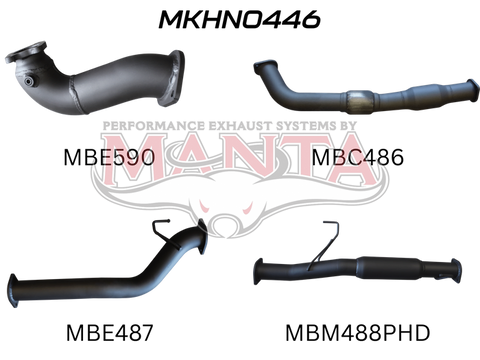 Manta Performance Exhaust Full System with Cat & with Hotdog (Colorado RC 10-12) — fits Holden Colorado
