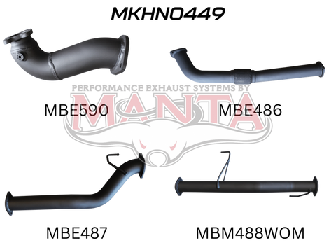 Manta Performance Exhaust Full System without Cat & without Muffler (Colorado RC 10-12)