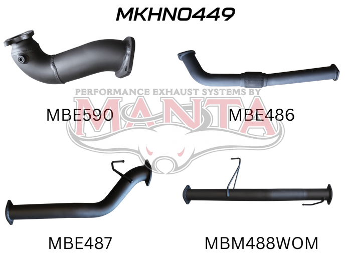 Manta MKHN0449 Exhaust Full System without Cat & w | Kren Offroad NZ