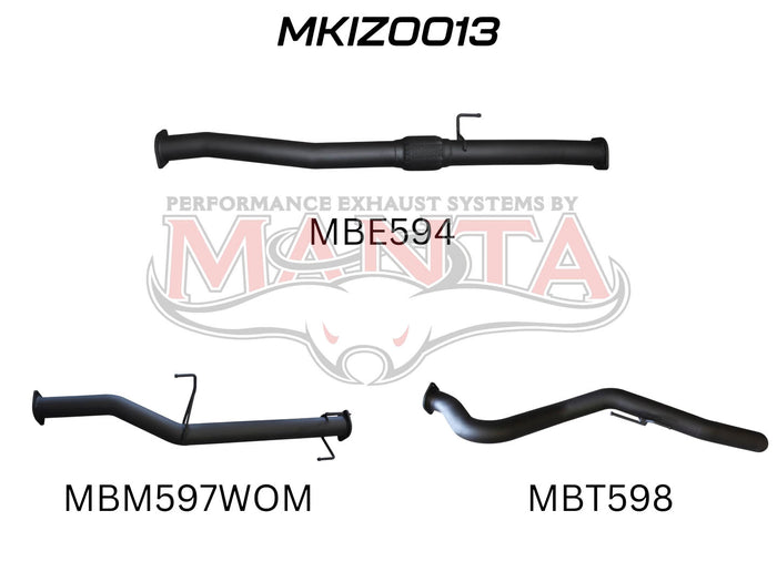 Manta Performance Exhaust DPF Back (D-Max 17+) — fits Isuzu D-Max Rt TFS