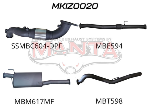 Manta Performance Turbo Back with Cat & Muffler (D-Max 20+) — fits Isuzu D-Max Rt TFS