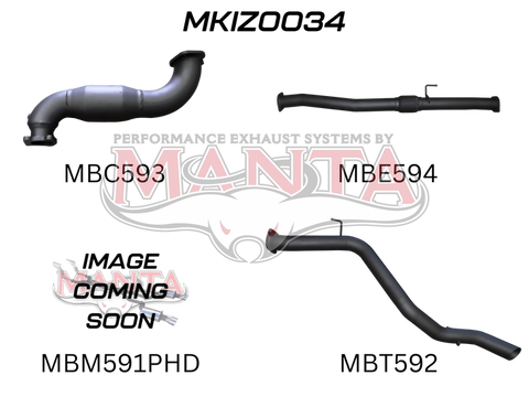 Manta Performance Exhaust Full System with Cat & with Hotdog (MU-X 12+) — fits Isuzu MU-X