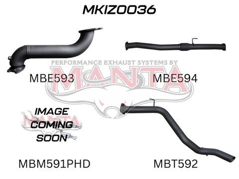 Manta Performance Exhaust Full System without Cat & with Hotdog (MU-X 12+) — fits Isuzu MU-X