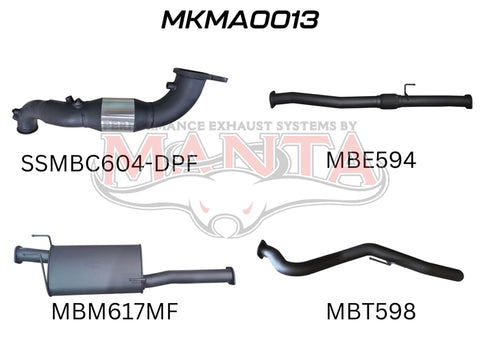 Manta Performance Turbo Back with Cat & Muffler (BT-50 20+) — fits Mazda BT-50 UP
