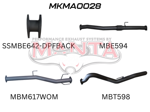 Manta Performance DPF Back (BT50 21 On 1.9L)