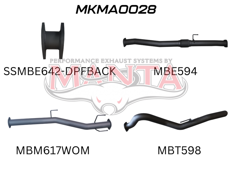 Manta Performance DPF Back (BT50 21 On 1.9L)