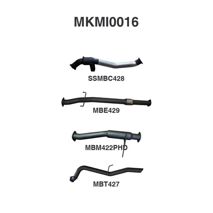 Manta Performance Turbo Back with Cat - Hotdog (Triton MQ 15-18) — fits Mitsubishi Triton