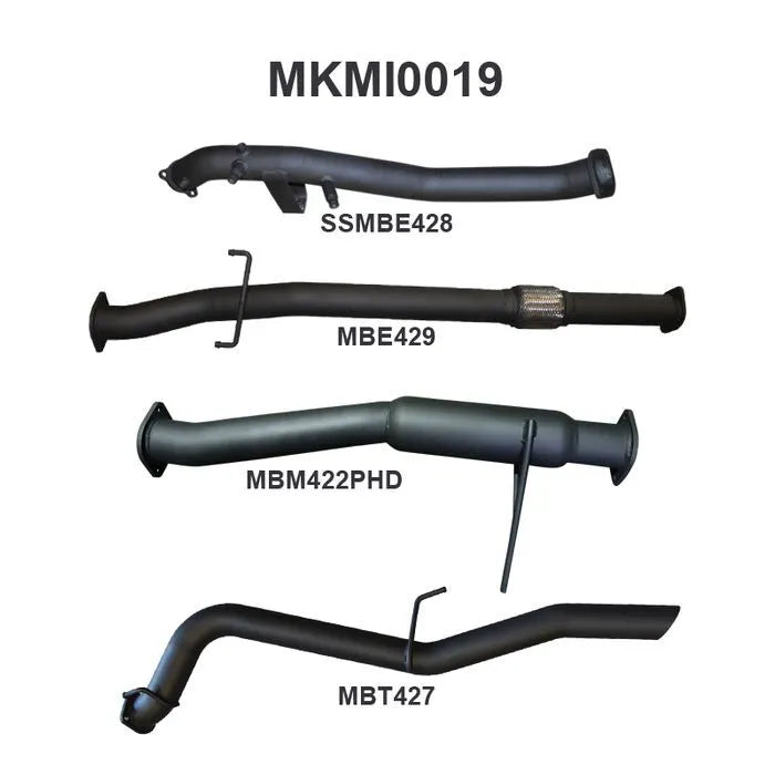 Manta Performance Turbo Back without Cat - Hotdog (Triton MQ 15-18) — fits Mitsubishi Triton