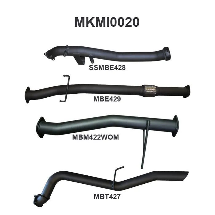 Manta Performance Turbo Back without Cat - WOM (Triton MQ 15-18) — fits Mitsubishi Triton